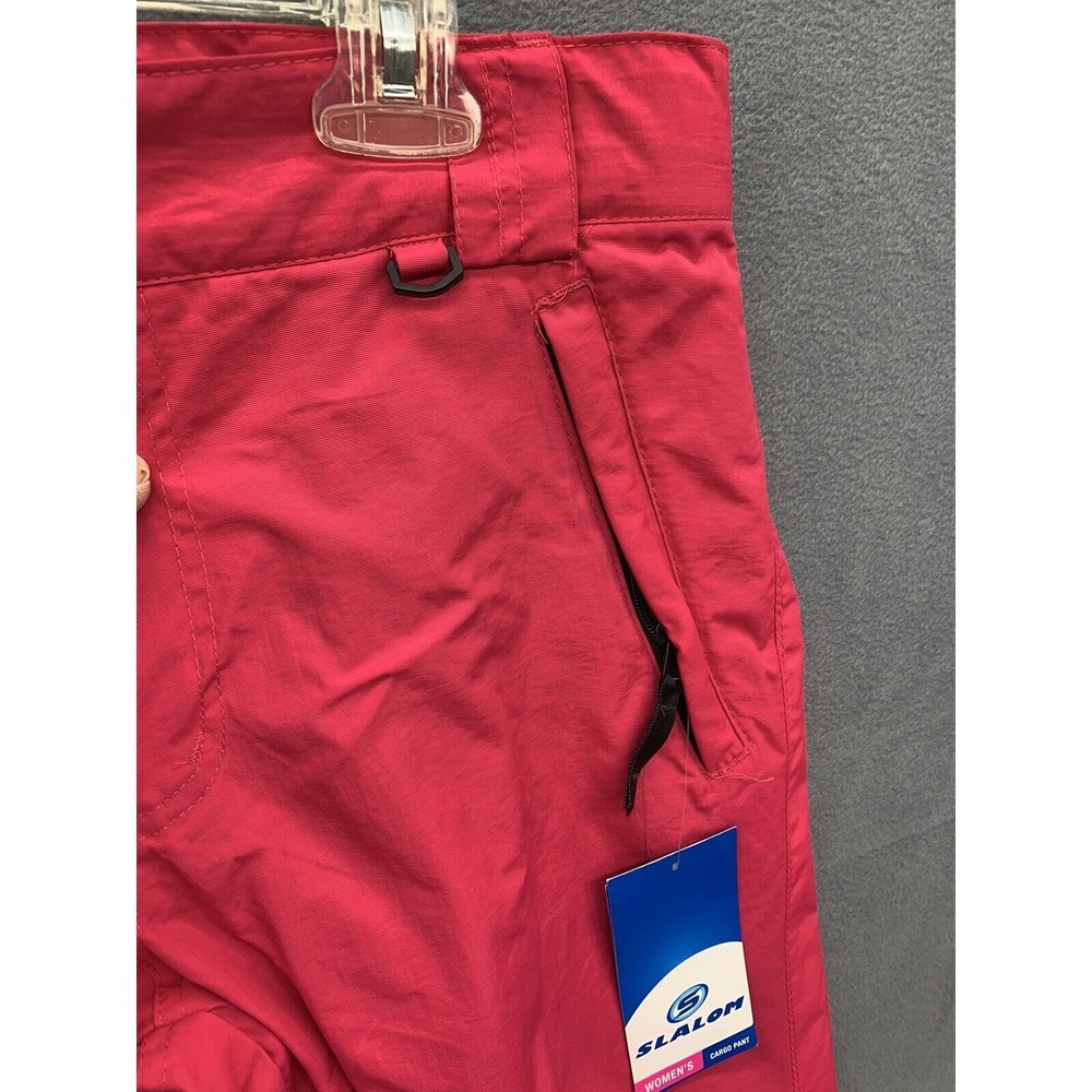 Slalom Womens Insulated Cargo Snow Pants Bright Rose Pink Medium Water Resistant - Picture 13 of 16